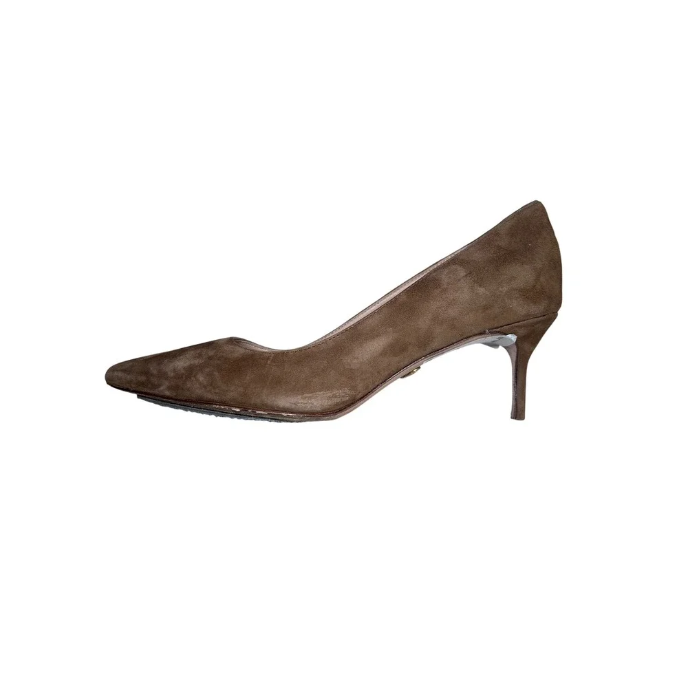 Veronica Beard Hazelwood Suede Pointed Toe Pumps Brown Heels J3727L4 Size 6.5M